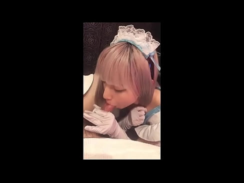 ❤️ Idol ya Kijapani [mayuka], vazi la msichana wa Kifaransa, sehemu ya 1, blowjob na kujipaka losheni ️❌